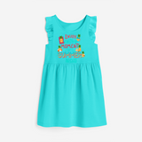 Embrace island vibes with our "Enjoy Every Moment of Summer" Customized Frock - LIGHT BLUE - 0 - 6 Months Old (Chest 18")