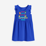 Embrace island vibes with our "Enjoy Every Moment of Summer" Customized Frock - ROYAL BLUE - 0 - 6 Months Old (Chest 18")