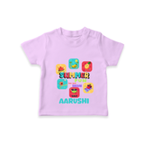 "Soak up the sunshine in our "Summer Fun has just Begun" Customized Kids T-Shirt" - LILAC - 0 - 5 Months Old (Chest 17")