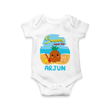 "Discover hidden treasures in our "Summer Beach Fun" Customized Kids Romper" - WHITE - 0 - 3 Months Old (Chest 16")