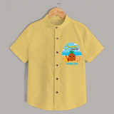 Discover hidden treasures in our "Summer Beach Fun" Customized Kids Shirts - YELLOW - 0 - 6 Months Old (Chest 21")