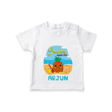 "Discover hidden treasures in our "Summer Beach Fun" Customized Kids T-Shirt" - WHITE - 0 - 5 Months Old (Chest 17")