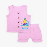 Feel the rhythm of summer in our "Sunny Days Are Here" Customized Kids Jabla set - LAVENDER ROSE - 0 - 3 Months Old (Chest 9.8")