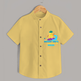 Feel the rhythm of summer in our "Sunny Days Are Here" Customized Kids Shirts - YELLOW - 0 - 6 Months Old (Chest 21")