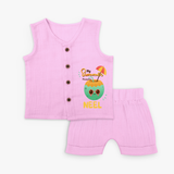 Escape to paradise with our "My Summer Favourite" Customized Kids Jabla set - LAVENDER ROSE - 0 - 3 Months Old (Chest 9.8")