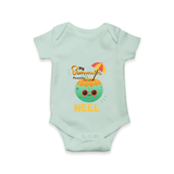 "Escape to paradise with our "My Summer Favourite" Customized Kids Romper" - MINT GREEN - 0 - 3 Months Old (Chest 16")
