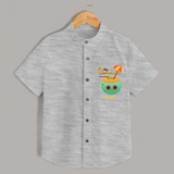 Escape to paradise with our "My Summer Favourite" Customized Kids Shirts - GREY SLUB - 0 - 6 Months Old (Chest 21")