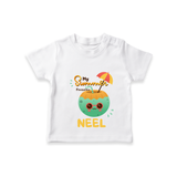 "Escape to paradise with our "My Summer Favourite" Customized Kids T-Shirt" - WHITE - 0 - 5 Months Old (Chest 17")