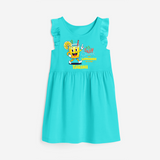 Splash into fun with our "Enjoy Summer One Lemonade at a Time" Customized Frock - LIGHT BLUE - 0 - 6 Months Old (Chest 18")