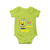 "Splash into fun with our "Enjoy Summer One Lemonade at a Time" Customized Kids Romper" - LIME GREEN - 0 - 3 Months Old (Chest 16")
