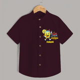 Splash into fun with our "Enjoy Summer One Lemonade at a Time" Customized Kids Shirts - MAROON - 0 - 6 Months Old (Chest 21")