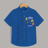 Chase rainbows in our "Summer Routine Play, Chill, Selfie, Repeat" Customized Kids Shirts - COBALT BLUE - 0 - 6 Months Old (Chest 21")