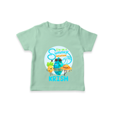 "Dance under the stars with our "I'm on a Summer Vacation" Customized Kids T-Shirt" - MINT GREEN - 0 - 5 Months Old (Chest 17")