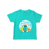 "Dance under the stars with our "I'm on a Summer Vacation" Customized Kids T-Shirt" - TEAL - 0 - 5 Months Old (Chest 17")