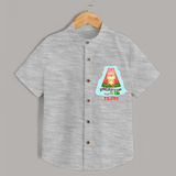 Float away on clouds of joy with our "Vacation Mode On" Customized Kids Shirts - GREY SLUB - 0 - 6 Months Old (Chest 21")