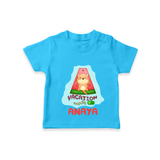 "Float away on clouds of joy with our "Vacation Mode On" Customized Kids T-Shirt" - SKY BLUE - 0 - 5 Months Old (Chest 17")