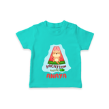 "Float away on clouds of joy with our "Vacation Mode On" Customized Kids T-Shirt" - TEAL - 0 - 5 Months Old (Chest 17")
