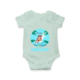 "Explore nature's wonders in our "A Dip in the Pool & Keeps Summer Cool" Customized Kids Romper" - MINT GREEN - 0 - 3 Months Old (Chest 16")