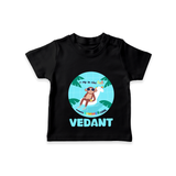 "Explore nature's wonders in our "A Dip in the Pool & Keeps Summer Cool" Customized Kids T-Shirt" - BLACK - 0 - 5 Months Old (Chest 17")