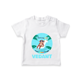 "Explore nature's wonders in our "A Dip in the Pool & Keeps Summer Cool" Customized Kids T-Shirt" - WHITE - 0 - 5 Months Old (Chest 17")