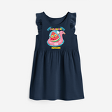 Unleash your inner adventurer with our "It's a Good Summer Day" Customized Frock - NAVY BLUE - 0 - 6 Months Old (Chest 18")