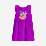 Unleash your inner adventurer with our "It's a Good Summer Day" Customized Frock - PURPLE - 0 - 6 Months Old (Chest 18")