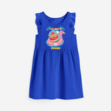 Unleash your inner adventurer with our "It's a Good Summer Day" Customized Frock - ROYAL BLUE - 0 - 6 Months Old (Chest 18")