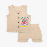 Unleash your inner adventurer with our "It's a Good Summer Day" Customized Kids Jabla set - CREAM - 0 - 3 Months Old (Chest 9.8")