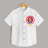 Little Captain America Shirt | Personalized Shirt for Baby Heroes - WHITE - 0 - 6 Months Old (Chest 23")