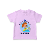 Aquaboy in Training T-Shirt | Personalized Baby T-Shirt for Little Water Heroes - LILAC - 0-5 Months Old (Chest 17")
