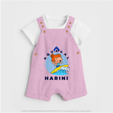 Aquagal in Training Dungaree Set | Personalized Baby Dungaree Set for Little Water Heroes - BABY PINK - 0 - 5 Months Old (Chest 18")