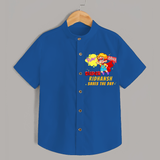 Superboy Baby Shirt | Personalized Shirt for Little Champions - COBALT BLUE - 0 - 6 Months Old (Chest 23")
