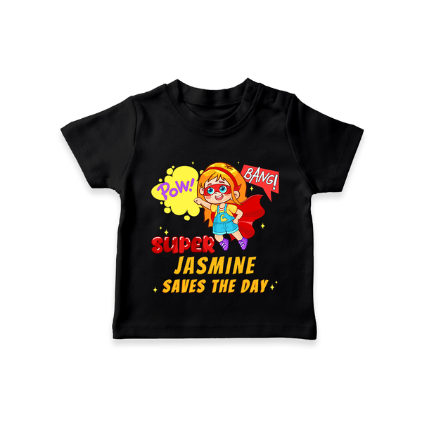 Supergirl Baby T-Shirt | Personalized T-Shirt for Little Champions - BLACK - 0-5 Months Old (Chest 17")