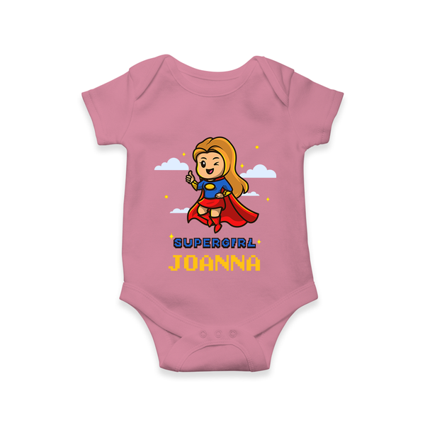 Supergirl in Training Romper | Personalized Romper for Baby Heroes - ONION - New Born (Chest 14")