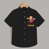 Mini Superboy Shirt | Custom Shirt for Future Superheroes - BLACK - 0 - 6 Months Old (Chest 23")