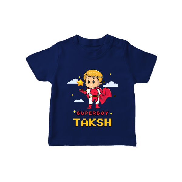 Mini Superboy T-Shirt | Custom T-Shirt for Future Superheroes - NAVY BLUE - 0-5 Months Old (Chest 17")
