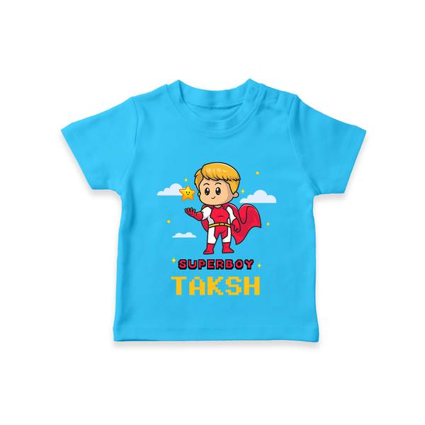 Mini Superboy T-Shirt | Custom T-Shirt for Future Superheroes - SKY BLUE - 0-5 Months Old (Chest 17")