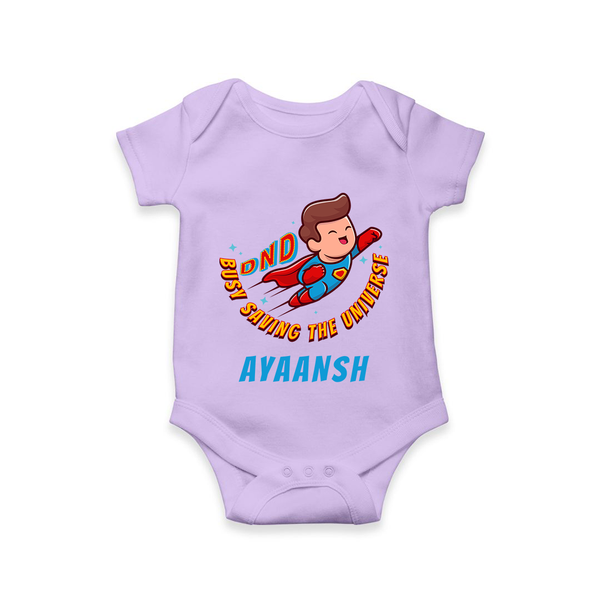 Superboy Adventure Romper | Personalized Romper for Future Superstars - LILAC - New Born (Chest 14")