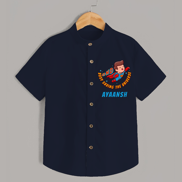 Superboy Adventure Shirt | Personalized Shirt for Future Superstars - NAVY BLUE - 0 - 6 Months Old (Chest 23")