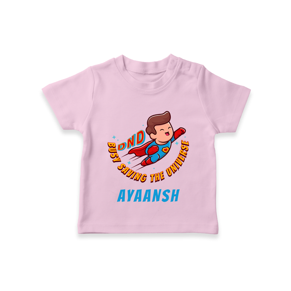 Superboy Adventure T-Shirt | Personalized T-Shirt for Future Superstars - BABY PINK - 0-5 Months Old (Chest 17")