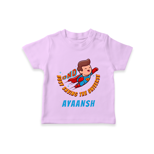 Superboy Adventure T-Shirt | Personalized T-Shirt for Future Superstars - LILAC - 0-5 Months Old (Chest 17")