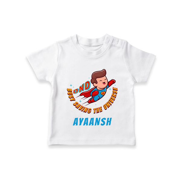 Superboy Adventure T-Shirt | Personalized T-Shirt for Future Superstars - WHITE - 0-5 Months Old (Chest 17")