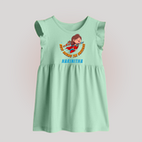 Supergirl Adventure Baby Frock | Personalized Baby Frock for Future Superstars - MINT GREEN - 0 - 3 Months Old (Chest 17")