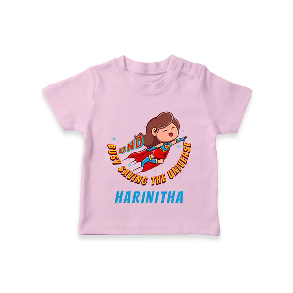 Supergirl Adventure T-Shirt | Personalized T-Shirt for Future Superstars - BABY PINK - 0-5 Months Old (Chest 17")
