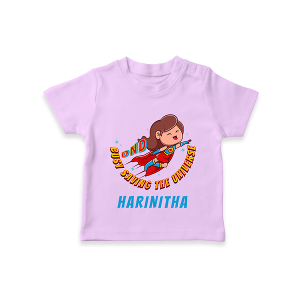 Supergirl Adventure T-Shirt | Personalized T-Shirt for Future Superstars - LILAC - 0-5 Months Old (Chest 17")