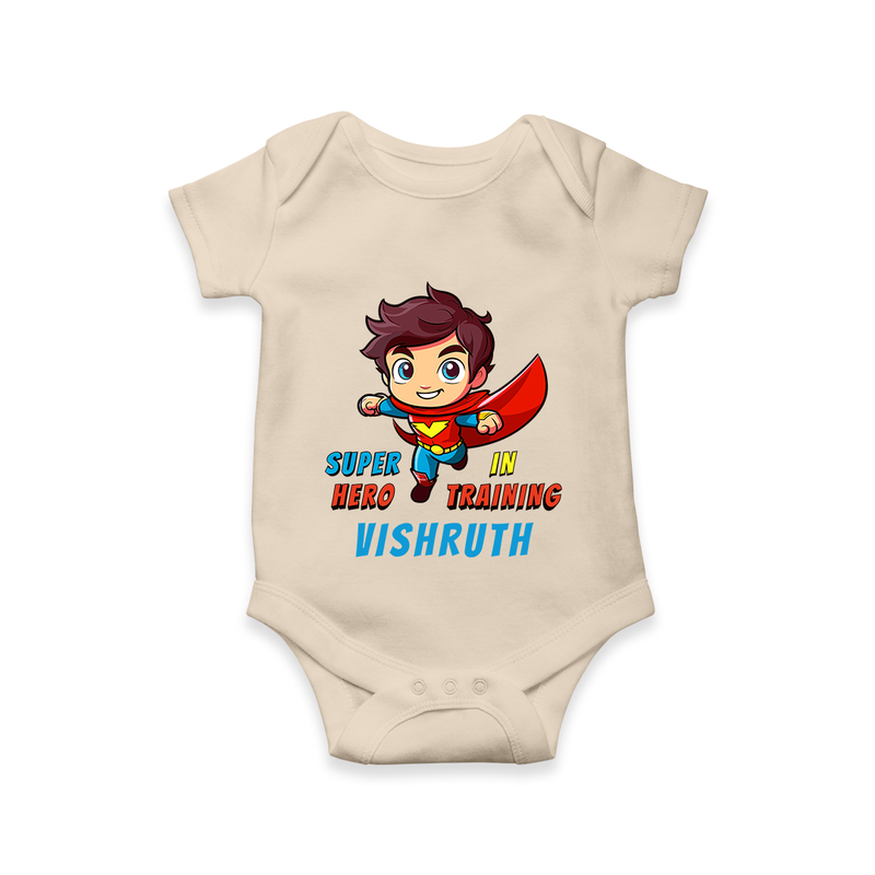 Future Superboy Romper | Personalized Baby Romper for Little Heroes - IVORY - New Born (Chest 14")