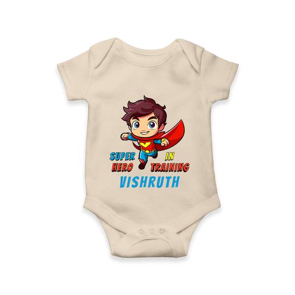 Future Superboy Romper | Personalized Baby Romper for Little Heroes - IVORY - New Born (Chest 14")
