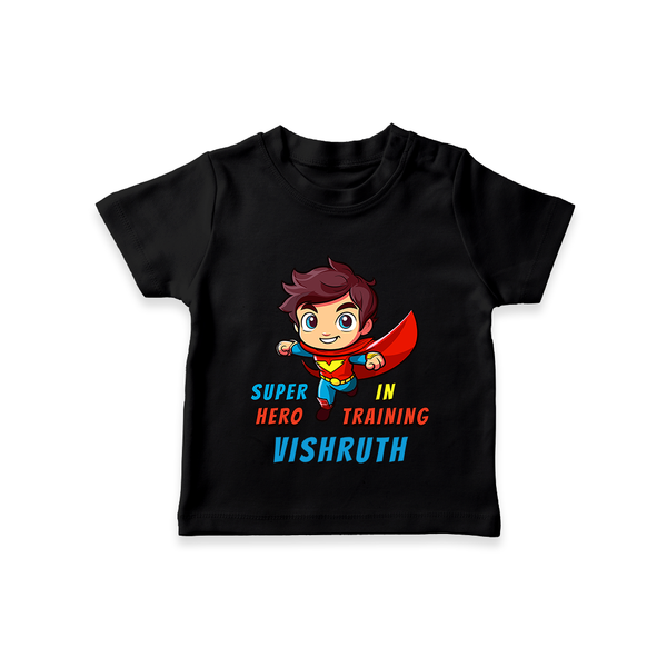 Future Superboy T-Shirt | Personalized Baby T-Shirt for Little Heroes - BLACK - 0-5 Months Old (Chest 17")