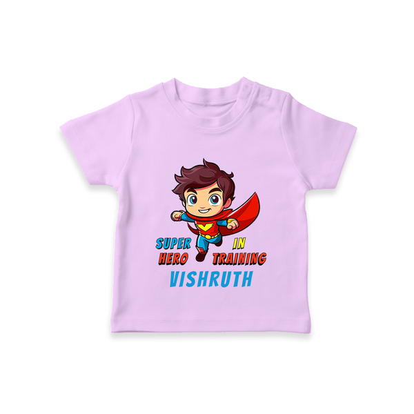 Future Superboy T-Shirt | Personalized Baby T-Shirt for Little Heroes - LILAC - 0-5 Months Old (Chest 17")