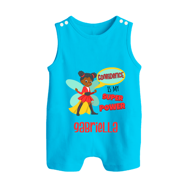 Mini Superhero Boy Romper Suit / Sleeveless Romper | Custom Name Romper Suit / Sleeveless Romper for Future Superboys - SKY BLUE - 0 - 5 Months Old (Chest 18")